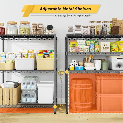 Storage Shelves Adjustable Wire Shelving Metal Wire Rack Shelving Unit Storage Shelf for Kitchen Laundry Room Pantry Closet Bathroom 23x30x13