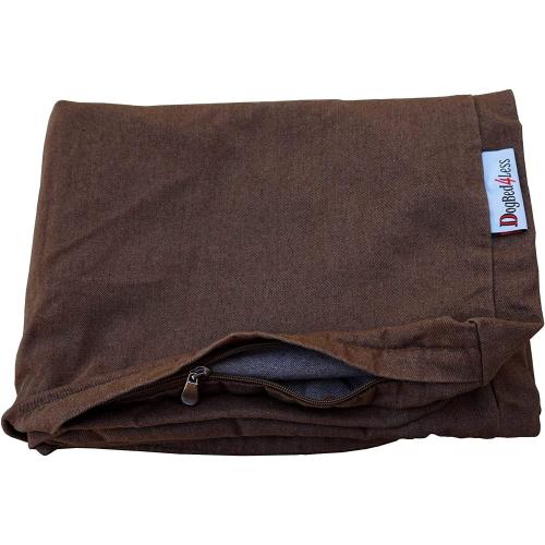 Dogbed4less Heavy Duty Chocolate Brown Denim Jean Dog Pet Bed External Cover - Replacement Cover only - 6 Sizes : Small Medium, Large, XL, XXL and XXXL (35X20X4)