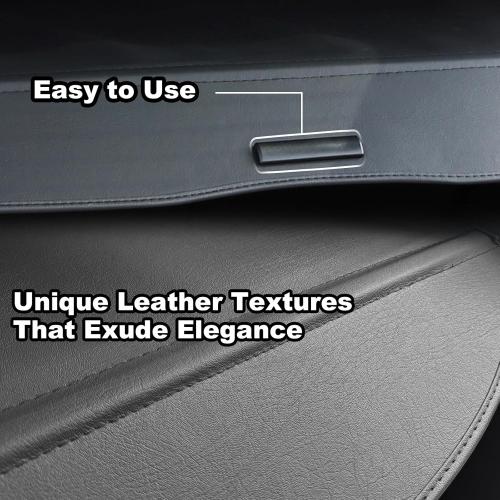 Cargo Cover for Honda CRV 2023-2025 2026 Accessories (Leather), for 2023-2026 Honda CRV Accessories(Include Hybrid) Retractable Trunk Cover Shield Shade Privacy Screen Anti-Theft for CR-V