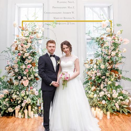 Wedding Arch 6.6FT x 6.6FT Square Backdrop Stand Gold Metal Balloon Arch Stand for Ceremony Wedding Arches for Ceremony Birthday Party Bridal Shower Anniversary Decoration