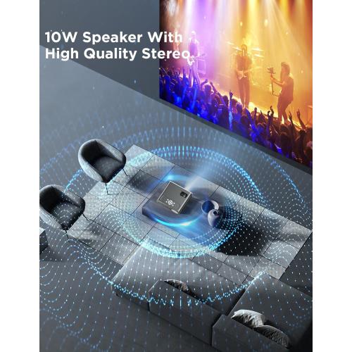 Native 1080P Projector 4K Support, 5G WiFi Bluetooth Portable Projector with Tripod, 11000L Movie Projector, 300 Display Home Projector Compatible with HDMI/TV Stick/iOS/Android/PS5