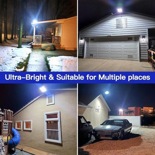Waterproof Solar Lights Outdoor for Patio & Yard, Dusk to Dawn Motion Sensor Security Lighting, High Brightness Solar-Powered Garden Pathway Lamps