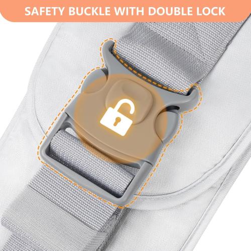 HKAI Baby Hip Carrier, Mom’s Choice Award Winner, Baby Carrier with Adjustable Waistband & Breathable Mesh, Ergonomic Carrier with Non-Slip Hip Seat Surface for Newborns & Toddlers, Light Grey