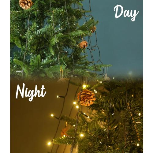 Cascading Twinkle Lights for Christmas Tree,400 LED Christmas Tree Lights with 8 Modes,6.6FT x 16 String Lights with Timer for Indoor Party Xmas Decorations(Warm White)