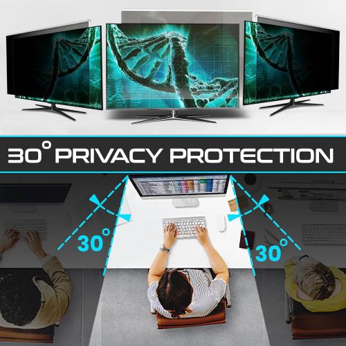 EZ-Pro Screen Protector Privacy Screen Panel for 24 inches (NOT Compatible with iMac) Computer Monitor, Anti Blue Light and Anti-Glare, Screen Panel Size 13.3 Height x21.5 Width
