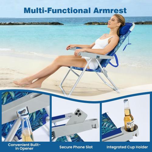 SUNNYFEEL Oversized Tall Folding Beach Chair Lightweight, 17 Portable Sand Chair for Adults Heavy Duty 300 LBS with Cup Holders, Foldable High Camping Lawn Chairs for Camp/Outdoor/Picnic/Sports