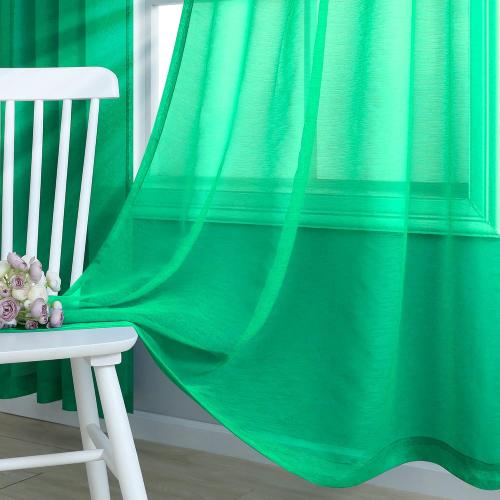 Pitalk Light Green Curtains for Living Room 2 Panels Set Bedroom Sheer Curtains 63 Inch Length