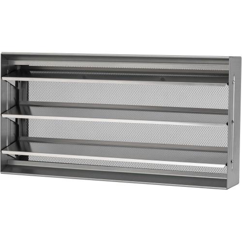 8 x 16 Manual Foundation Vent with Adjustable Louvers for Ventilating Crawl Space Replacement Air Vent for Block & Brick Construction, Aluminum, 73 sq. in. Net Free Vent Area 4 piece