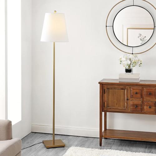 SAFAVIEH Lighting Collection Geralt Contemporary Gold 69-inch Floor Lamp (LED Bulb Included)