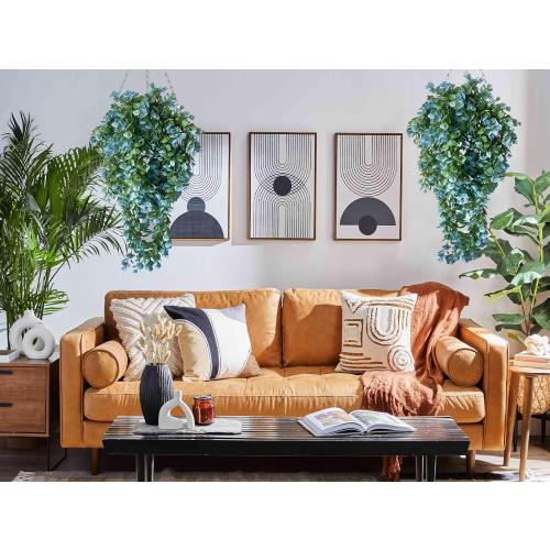 Lakiyfye Vine Plant Fake 4 Pcs Ferns Artificial Plants Large Faux Hanging Plant Artificial Hanging Plants Wall Plants Fake Ivy Room Decor Home Garden Wedding Party Indoor Outdoor Decorations(Blue)