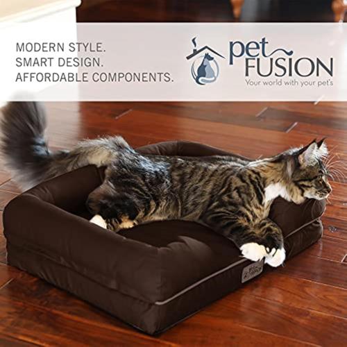 PetFusion Ultimate Dog Bed, Orthopedic Memory Foam, Waterproof Cover Liner | Joint pressure relief, YKK zippers, breathable cotton exterior, multiple sizes and color options, pet safe