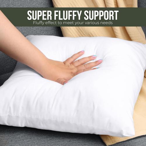 Utopia Bedding Throw Pillows (Set of 1, White) –  Down Alternative Pillows for Bed, Sofa, and Couch - Fluffy Decorative Stuffer Pillow for Indoors & Outdoors