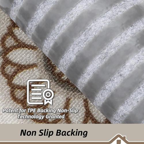 BEQHAUSE Stair Treads for Wooden Steps Non-Slip Machine Washable Carpet Stair Treads 8X30 Soft Indoor Stair Runner for Kids Elders and Pets, 100% Polyester, TPE Backing, 15pcs, Brown/Grey