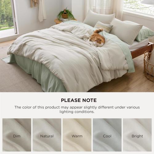 Bedsure King Size Comforter Set, Beige Soft Prewashed Bedding for All Seasons, 3 Pieces GentleSoft™ Warm Down Alternative Bed Set, 1 Lightweight Comforter (104x90) and 2 Pillowcases (20x36)