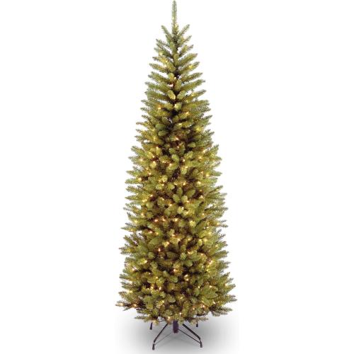 National Tree Company 6.5 ft Pre-Lit Downswept Douglas Fir Artificial Christmas Tree, 650 Clear Lights, 1,227 Tips, Includes Stand, Green