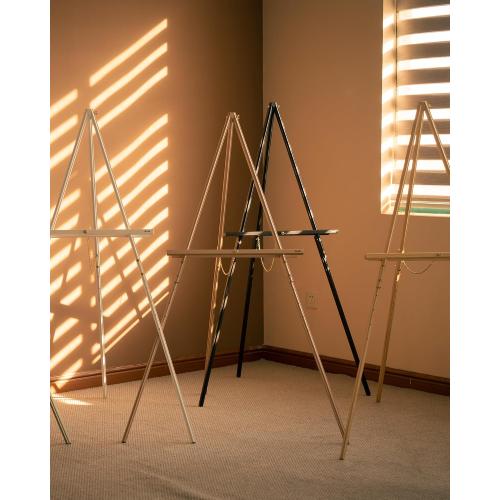 DJAR 63 Wooden Easel Stand for Sign, Dual-use Adjustable Height, Wood Floor Display Easel for Wedding, Welcome Board, Poster, Picture, Photo- Natural