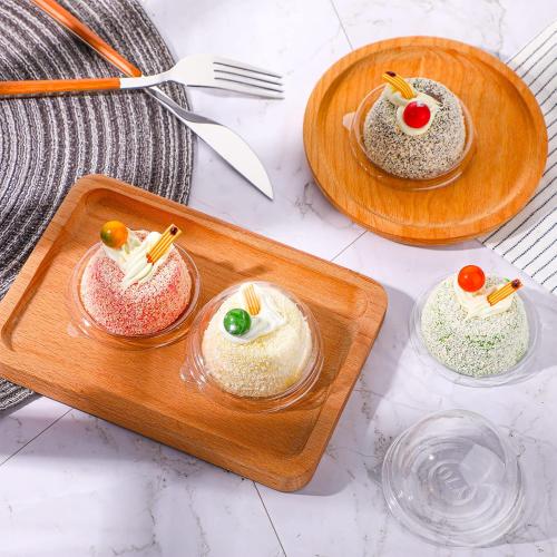 Patelai Clear Plastic Mini Cupcake Container, Mini Cupcake Box Muffin Dome Muffin Single Container Box for Wedding Birthday Cheese Pastry Dessert Cake(Clear,150 Pieces)