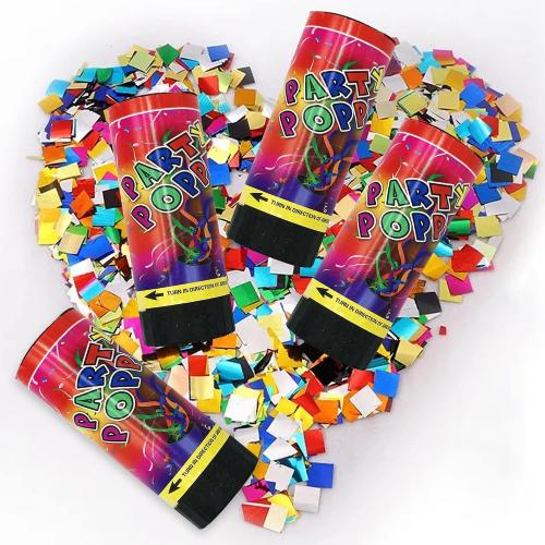 4 PCS Confetti Poppers Cannons for Wedding Birthday Graduation Baby Shower Anniversary Christmas New Year's Kids Fun Party Supplies Decorations and Favors
