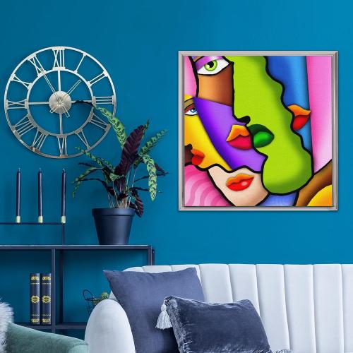 Pixy Canvas Floater Frame 25x25 for 3/4 (0.75) inch Deep Canvas Paintings/Canvas Prints/Wood Canvas Panels/Wall Art/Wall Decor/Home Decor/Artwork (Chrome, 25 x 25 inch, Square)