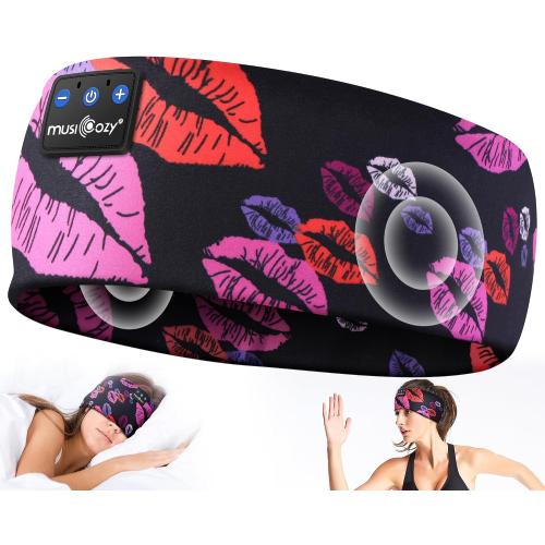 MUSICOZY Bluetooth 5.4 Sleep Headphones Headband Sports Wireless Audio | Earbuds 2 in 1 Design with Breathable Stretch Fabric, HD Stereo Sound Speakers for Workout Yoga Running, Nighttime Sleep Use