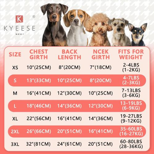 KYEESE Dog Sweater Warm Turtleneck Medium Dogs Sweater Thick Pet Coat for Fall Winter Cold Weather Stretchy Knitwear Cat Clothes with Gingham Patchwork Soft Pullover Dog Sweaters for Medium Dogs Girl