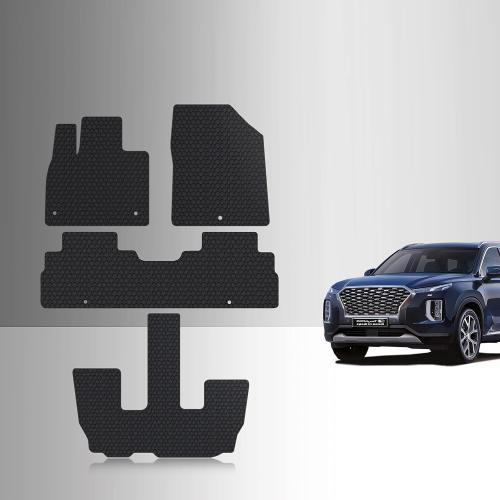 TOUGHPRO Floor Mats Accessories Set   3rd Row for Kia Telluride All Weather Heavy Duty Black Rubber 2020 2021 2022 2023 2024 2025