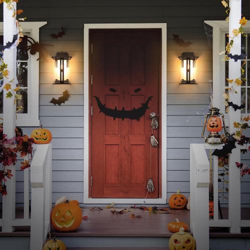 LUTEC 13 Dusk to Dawn Outdoor Wall Sconce, Matte Metal Frame and Double Glazing, Craftsman Style Outdoor Light Fxture with E26 Base, Waterproof Porch Light for Doorway (Pack of 2)