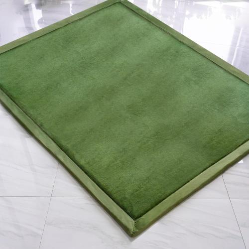 Size Large Color Green Soft Tatami Area Rug Pad Non-Slip Memory Foam Carpet Large Playmats for Kids Crawling Mat Olive Green