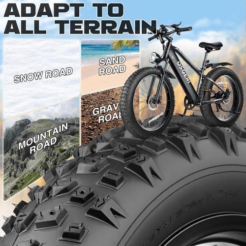 WEEROCK Inch Bike Fat Tires, 20/26 x 4.0in E Bike Snow Tire with/Without Inner Tubes, Off-Road Tread Heavy Duty Foldable Replacement for 20 Electric Bike, Fat MTB Tire Snow Bikes ‼️product comes with mild dust‼️