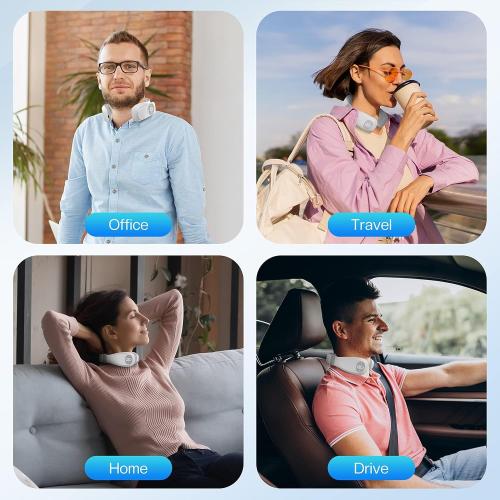 COMFIER Cordless Neck Massager for Pain Relief Deep Tissue, Vibration Travel Massager,Portable Neck Massager for Office