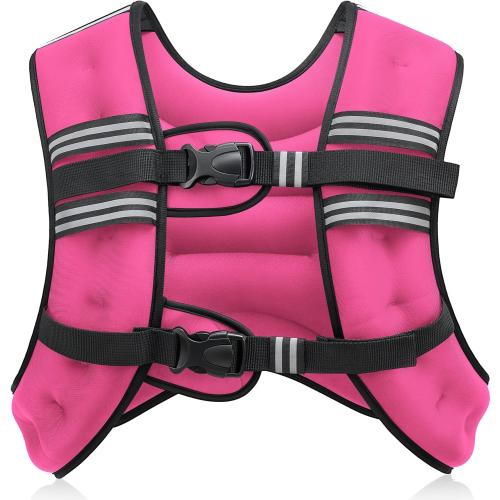 ZELUS Weighted Vest, 6lb/8lb/12lb/16lb/20lb/25lb/30lb Weight Vest with Reflective Stripe for Workout, Strength Training, Running, Fitness, Muscle Building, Weight Loss, Weightlifting