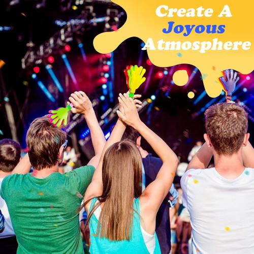 Pack of  80 Pcs 7.5 Inch Hand Clappers Noisemakers Bulk Clappers Noisemakers Party Favors Mini Hand Soundboard Plastic Noise Makers for Sporting Events Fiesta Birthday Game Rewards Cheers Supplies