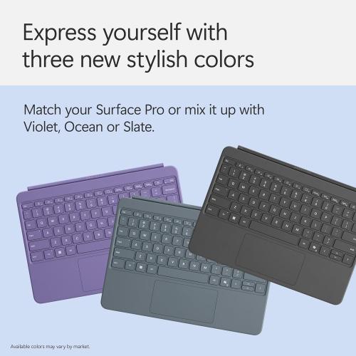 Microsoft Surface Pro Keyboard for Surface Device, Keyboard Only, Alcantara Material, Slate