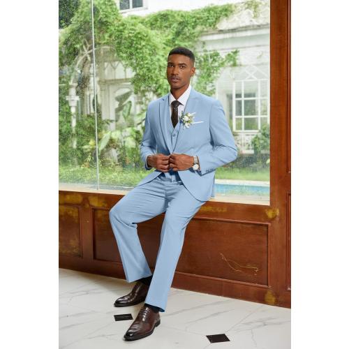 3 Piece Linen Suits Casual Lightweight Blazer Jackets Vest Pants Set for Wedding Business Prom
