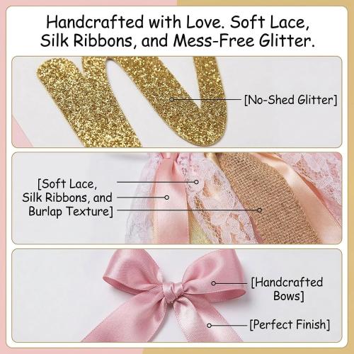 Pre - strung Pink Highchair Banner