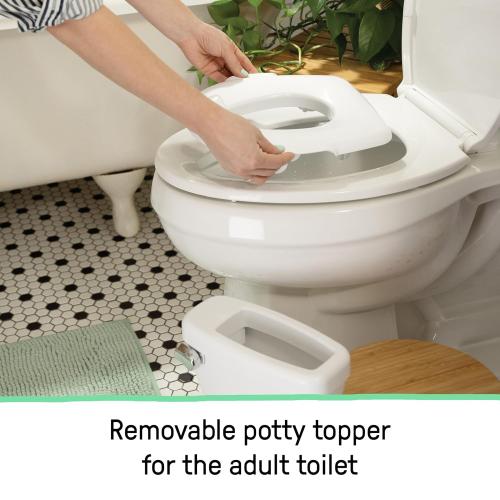 Summer Infant by Ingenuity My Size Potty Pro in White, Toddler Potty Training Toilet, Lifelike Flushing Sound, for Ages 18 Months , Up to 50 Pounds