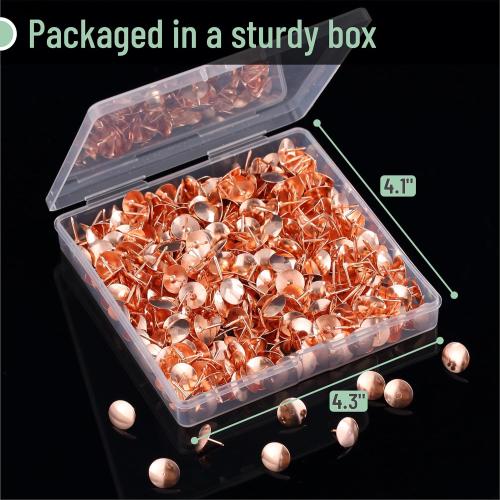 Mr. Pen- Thumb Tack, 500 Pack, Rose Gold, Flat Push Pins Bulk