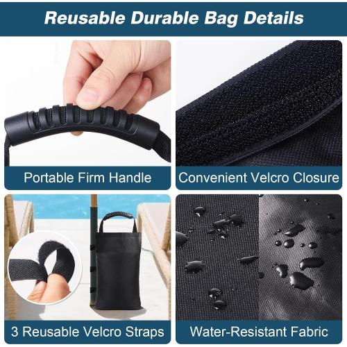 Heavy Duty Canopy Weights Set of 4, Waterproof Sand Bags for Canopy Legs, Pop up Tent Weights with Handle Ideal for Outdoor Canopies, Gazebos and Umbrellas (Sand Not Included)