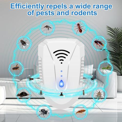 2026 Upgraded Ultrasonic Pest Repeller 6 Pack, Mouse Repellent Indoor Ultrasonic Plug in, Pest Control for Bugs Roaches Insects Mice Spiders Flies Cockroach Rodent Rat