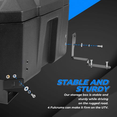 KEMIMOTO 56L Rear Cargo Box Compatible With Talon 1000R 1000X 1000X-4 2019-2024, Multi-functional Cooler Box, Heavy Duty Storage Box w/Sealed Lid Blocks Dust/Mud Replace #0SL51-HL6-A01