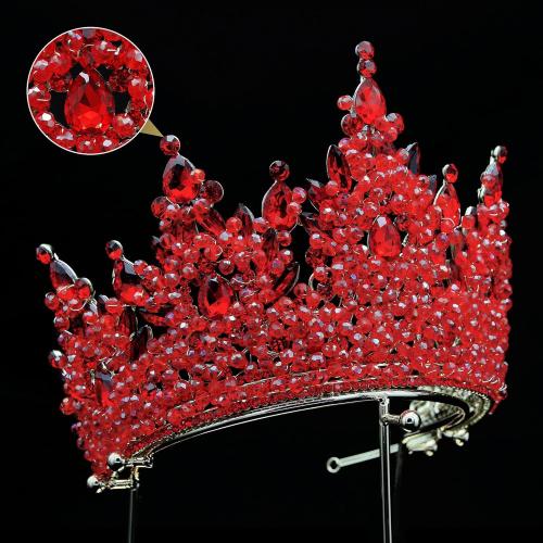 Large Tiaras and Crowns for Women Crystal Tall Pageant Crowns Rhinestone Royal Queen Headband Princess Quinceanera Headpieces for Wedding Birthday Prom Party Costume Cosplay