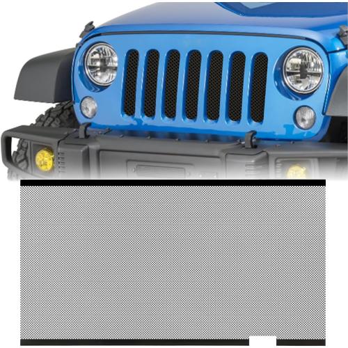 moveland Grill Insert for Jeep - Aluminum Alloy Mesh Grill Insert Screen Compatible with 2007-2018 Jeep Wrangler JK JKU