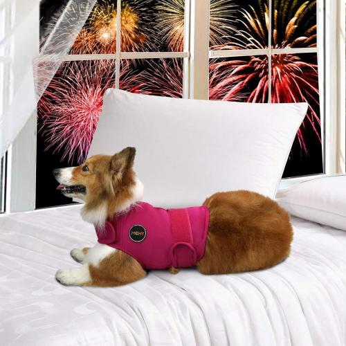 MCHY Dog Anxiety Vest, Anxiety Relief for Dogs, Dog Calming Coat (Rose M)