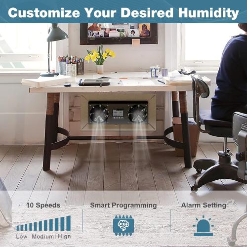 Abestorm Crawlspace Ventilation Fan, Crawl space Ventilator Fan with Humidistat, Temperature Controller, Moisture Reducing, for Crawl Spaces Garage Attic Hydroponics Grow Tents, 240CFM Air-out