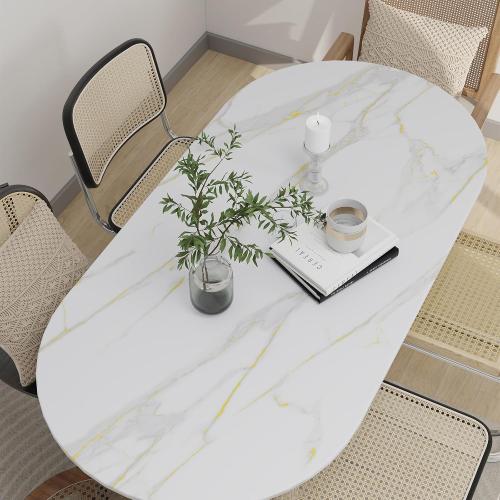Marble Contact Paper for Countertops Cover - 24x197 Matte White Gold Peel and Stick Wallpaper - Removable Self Adhesive Thick Granite Vinyl Film Roll