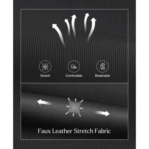 Size M Popilush Corset Shapewear Dress Faux Leather Club Midi Dress V Neck Night Out Bodycon Dresses for Women