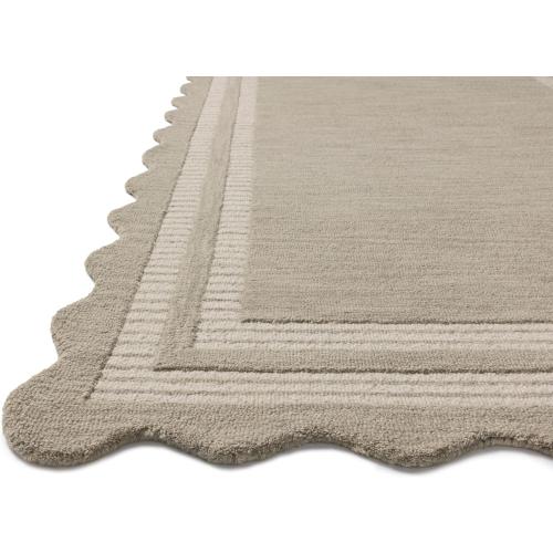 Loloi Chris Loves Julia Scottie Collection SCO-01 Fog/Ivory 2'-3 x 3'-9, .87 Pile Height, Runner Rug