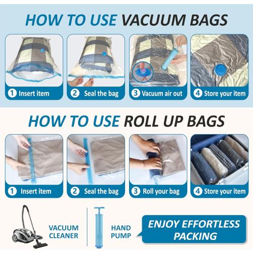 Vacuum Storage Bags with Hand Pump, Vacuum Seal Space Saver Bags,20 Combo