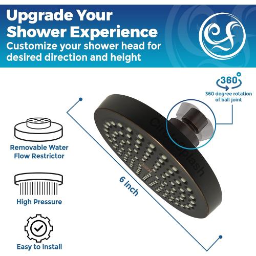 CircleSplash Shower Head - High Pressure 2.5 GPM - Oil Rubbed Bronze