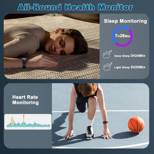 Smart Watch for Men Women, 1.95'' HD Curved Screen Smartwatch(Answer/Make Call), Fitness Tracker with 110  Sport Modes, IP68 Waterproof Fitness Watch with Heart Rate/Sleep Monitor/Pedometer, Purple